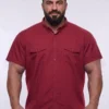 bordo-kisa-kol-gomlek-model