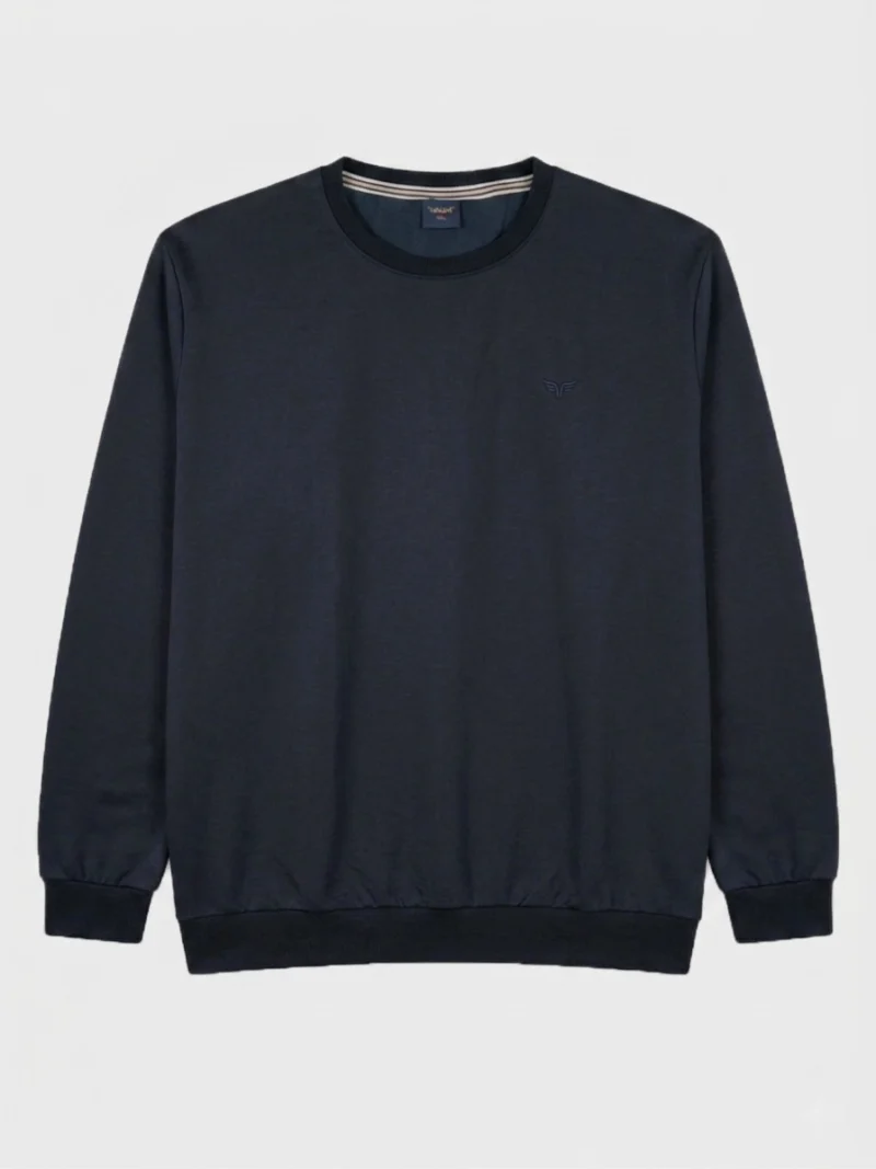Siyah Erkek Sweatshirt | Bisiklet Yaka Büyük Beden 179