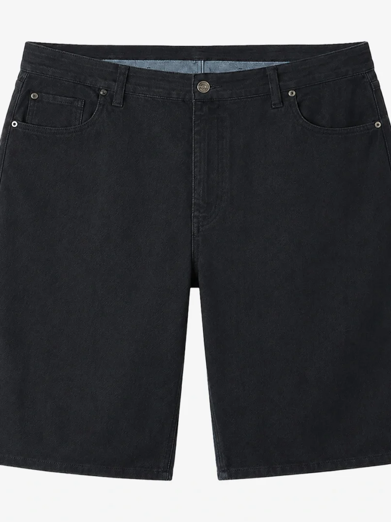 Siyah Erkek Kot Kapri | Likralı Klasik Kesim Büyük Beden Denim